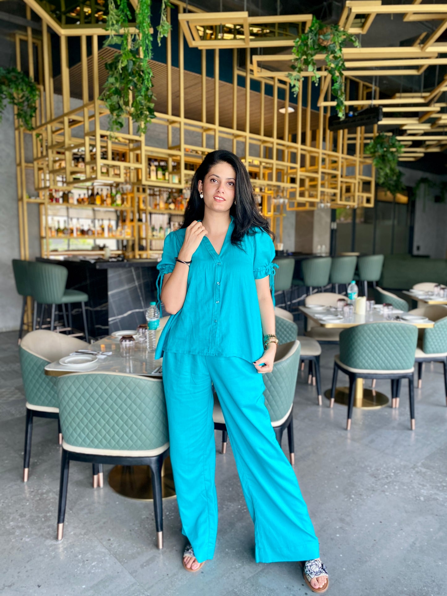 Linen Teal Co-Ord