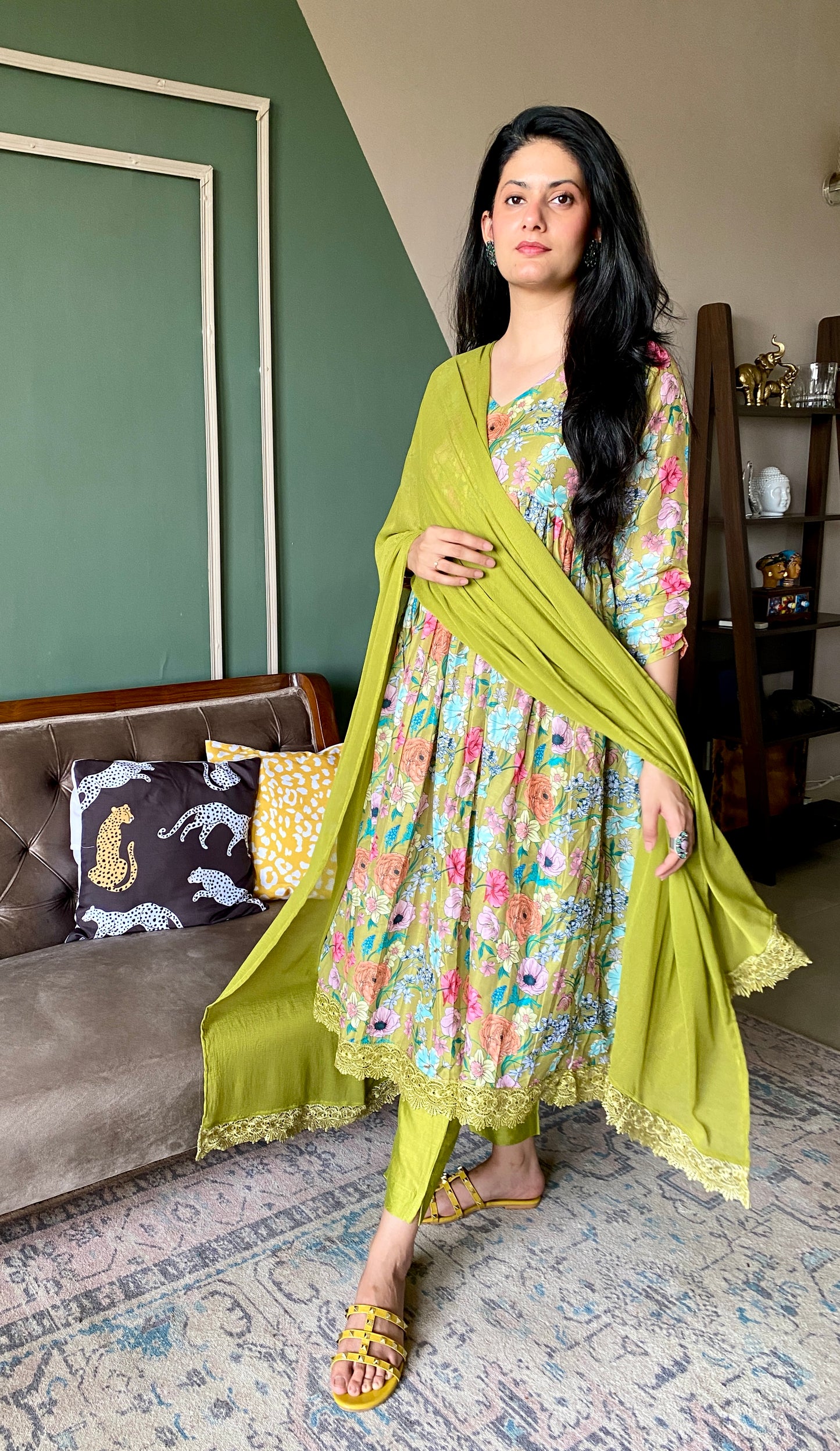 Floral Anarkali suit