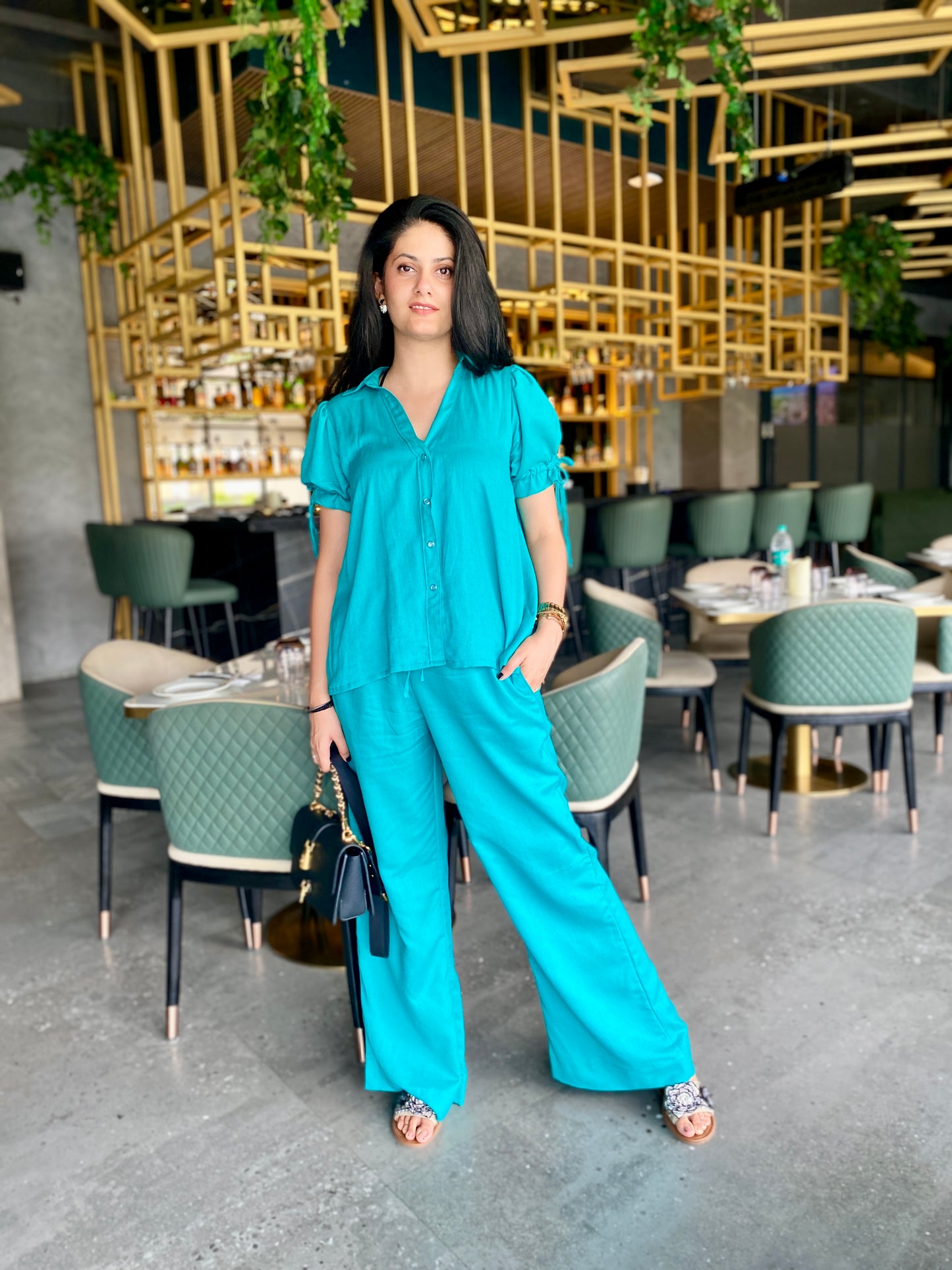 Linen Teal Co-Ord