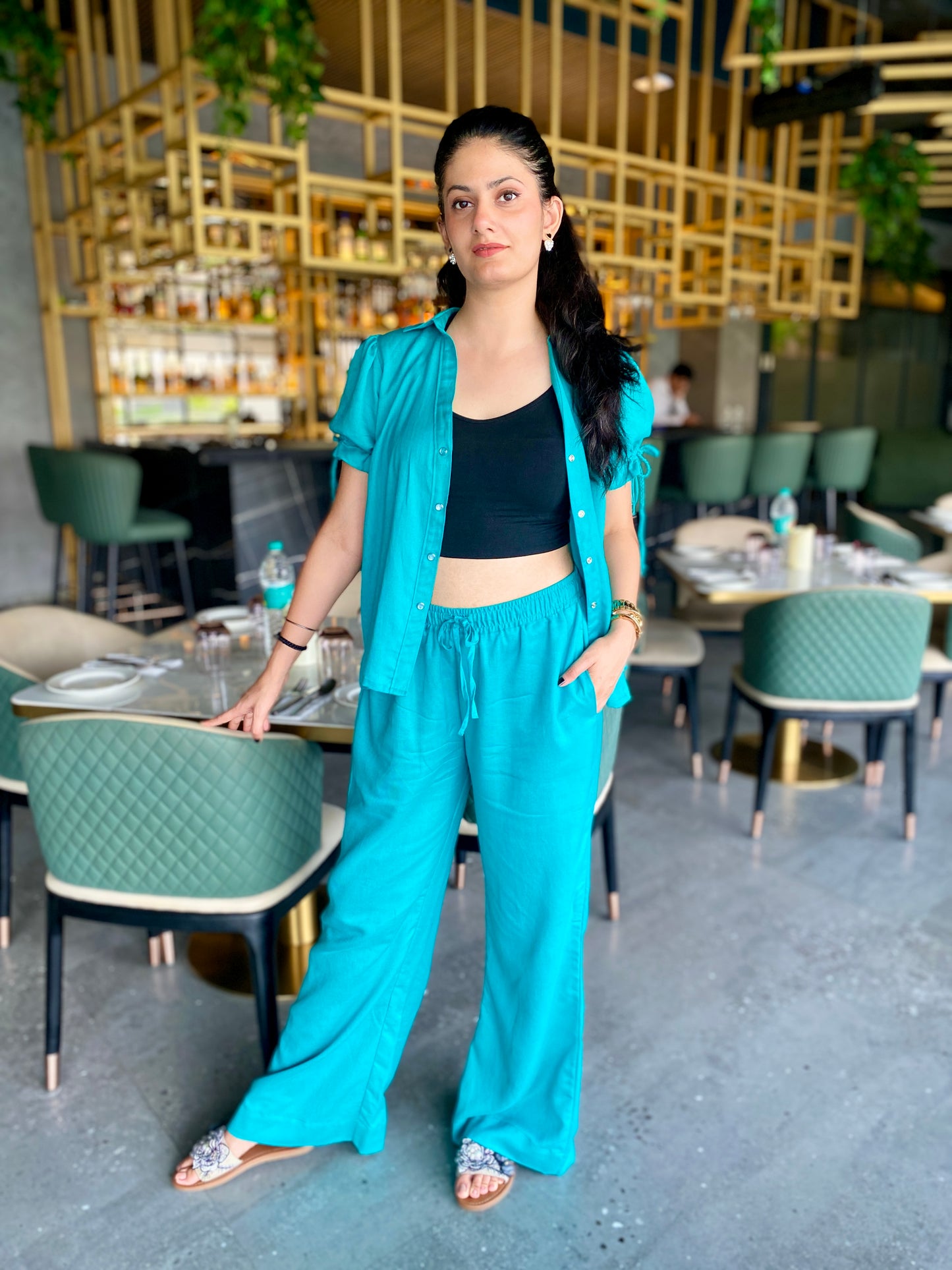 Linen Teal Co-Ord