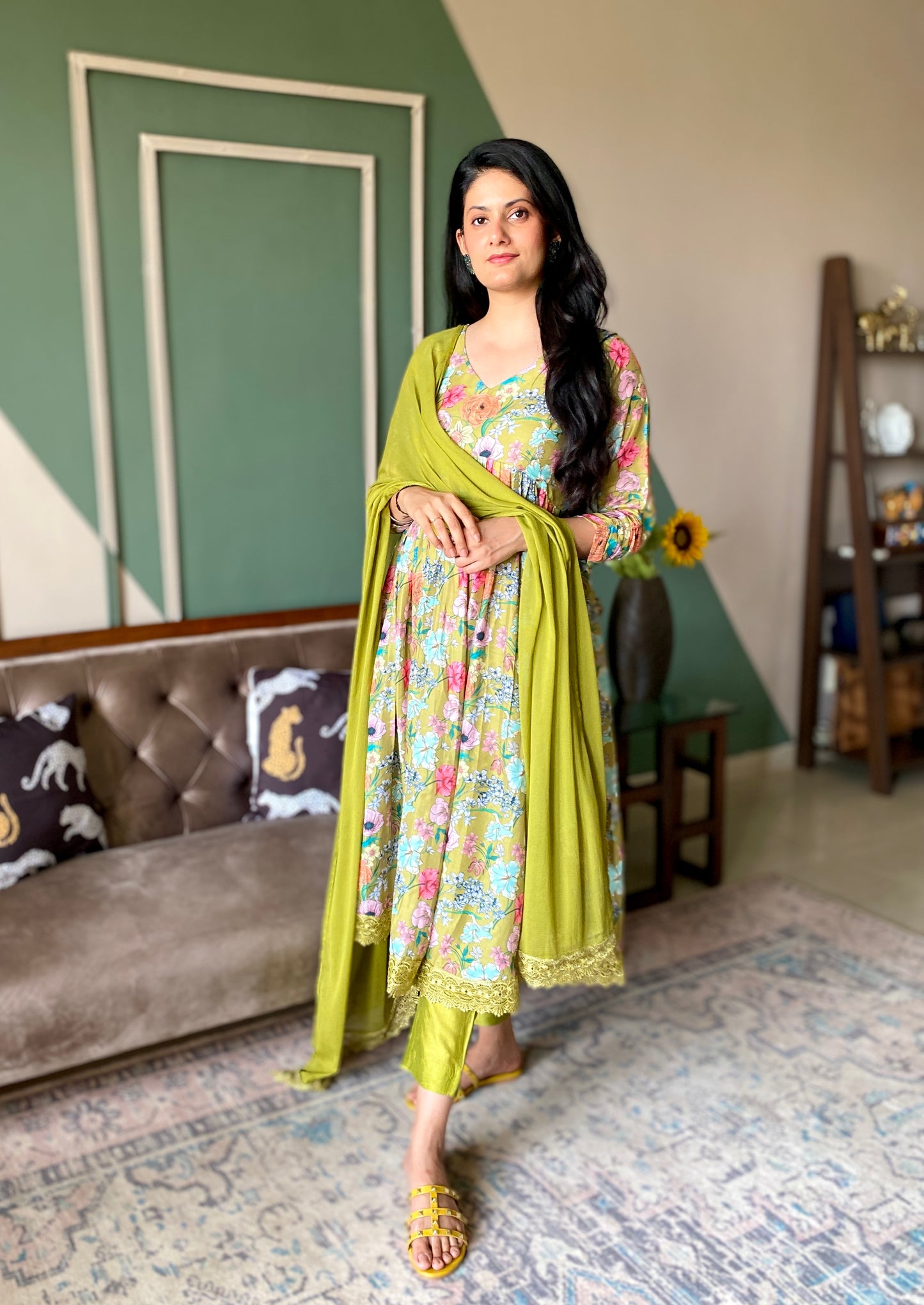 Floral Anarkali suit