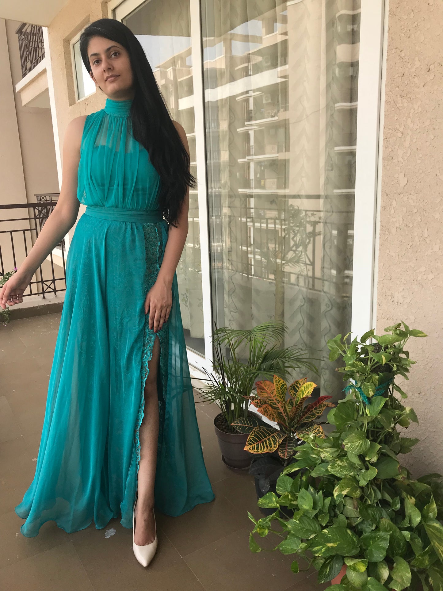 Turquoise Evening Gown