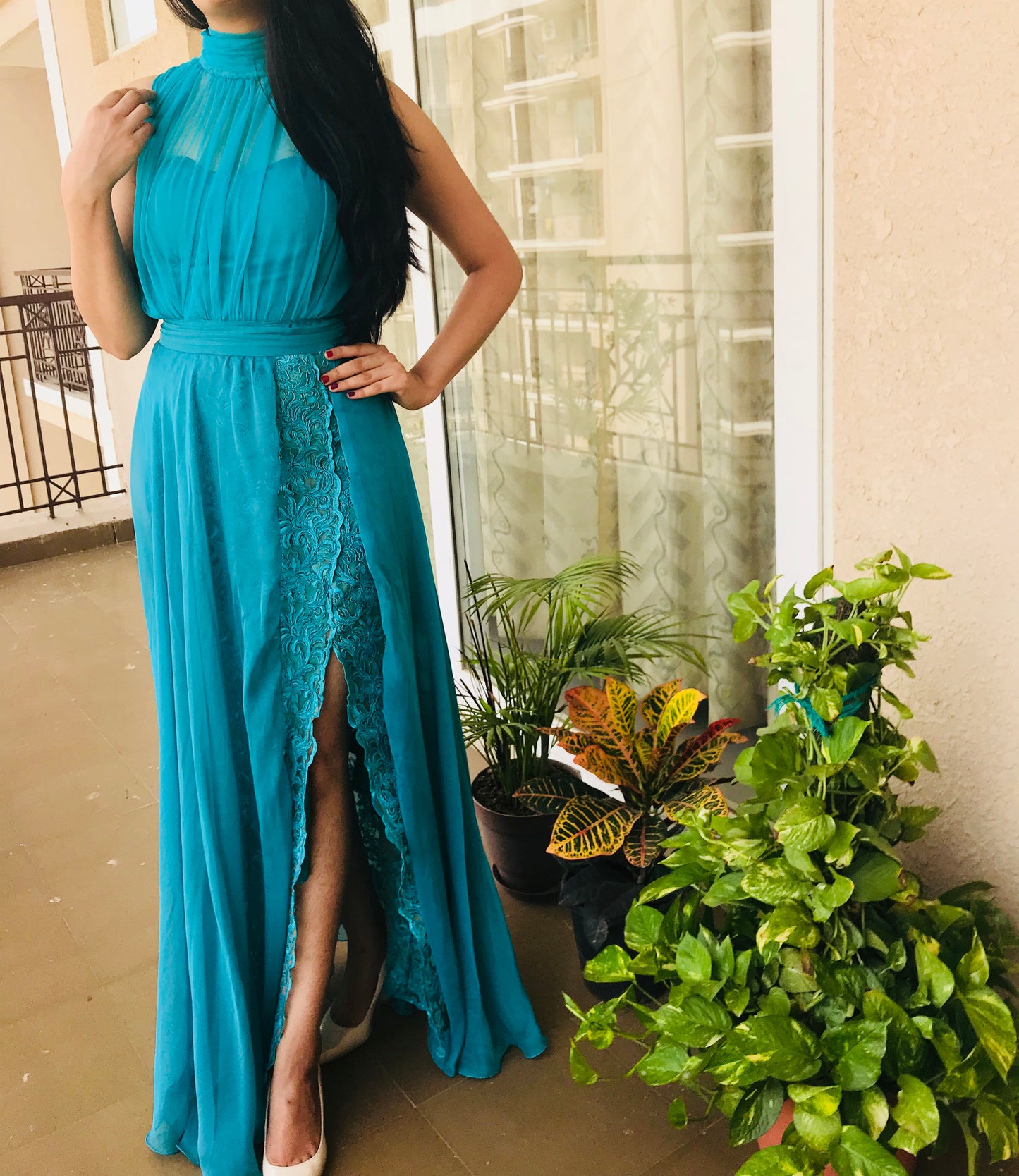 Turquoise Evening Gown